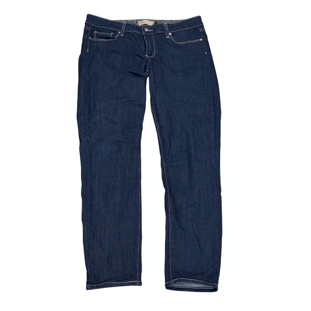 Paige Skyline 30 deep blue slim leg skinny jean stretchy euc like new